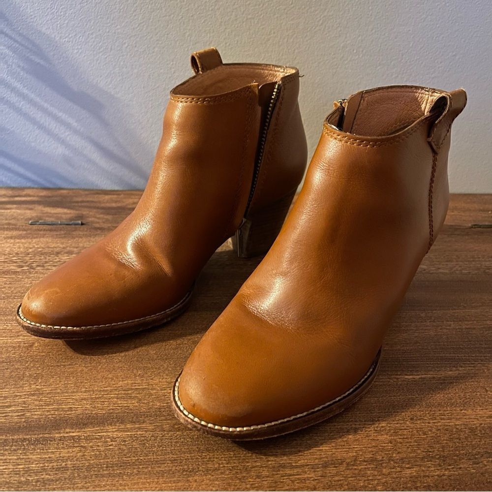 Madewell Camel Tan Leather Boots Booties Sz 6